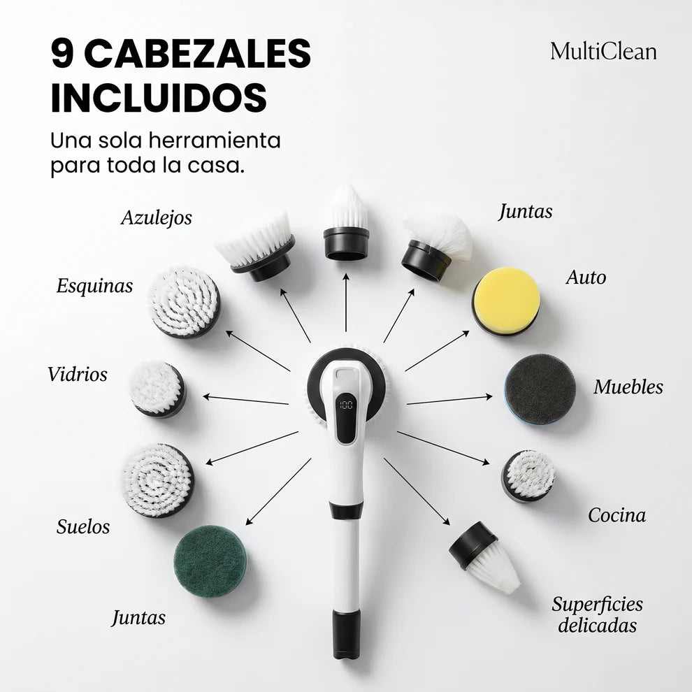 Multiclean Pro Cepillo Electrico 9 en 1